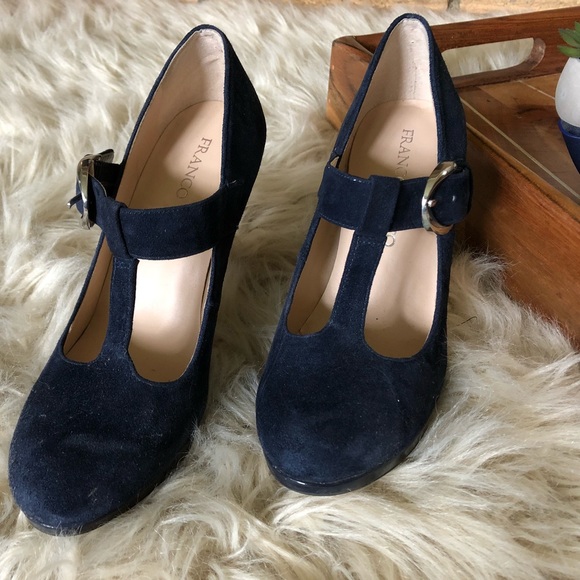 franco sarto navy heels